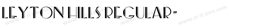 Leyton Hills Regular字体转换